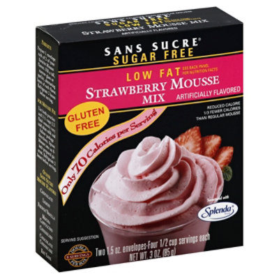 Sans Sucre Mix Mousse Strawb - 3 Oz