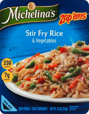 Michelinas Zap Ems Frozen Meal Rice & Vegetables Stir Fry - 7.5 Oz - Image 2