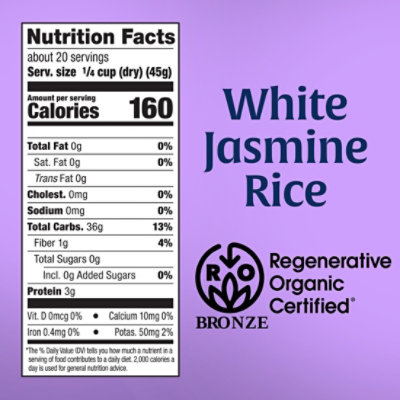 Lundberg Family Farms Regenerative Organic Certified California White Jasmine Rice - 32 Oz - Image 5