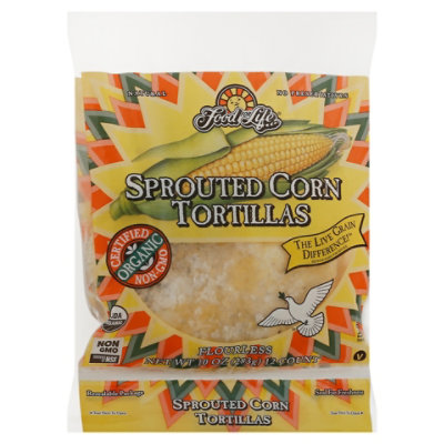 Food For Life Tortillas Organic Corn Sprouted Wheat Free Bag 12 Count - 10 Oz - Image 3