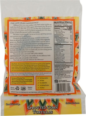 Food For Life Tortillas Organic Corn Sprouted Wheat Free Bag 12 Count - 10 Oz - Image 5