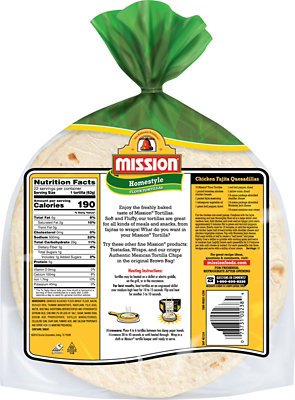 Mission Tortillas Flour Homestyle Bag 22 Count - 49.5 Oz - Image 3