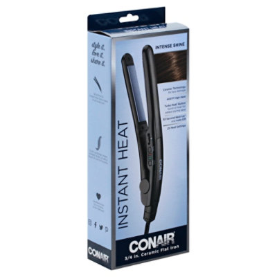 Conair Flat Iron Ceramic 3/4 Inch - Each - Image 1