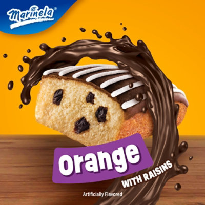 Marinela Napolitano Orange Snack Cakes with Raisins and Chocolate Frosting 5-Pack - 12.34 Oz - Image 2