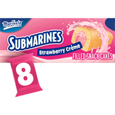 Marinela Submarinos Strawberry Creme Filled Snack Cakes - 8 - 9.88 Oz - Image 1