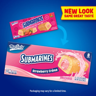 Marinela Submarinos Strawberry Creme Filled Snack Cakes - 8 - 9.88 Oz - Image 4
