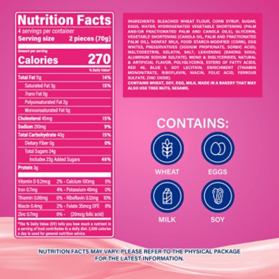 Marinela Submarinos Strawberry Creme Filled Snack Cakes - 8 - 9.88 Oz - Image 5