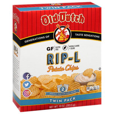 Old Dutch Potato Chips Rip-L The Big Twin - 10 Oz - Image 1