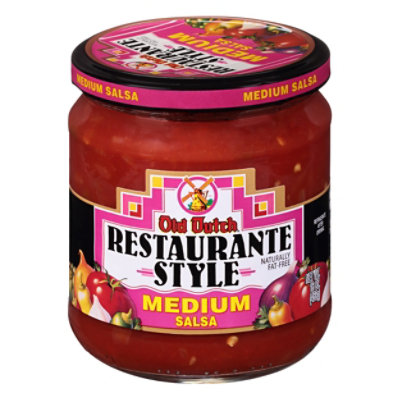 Old Dutch Salsa Restaurante Style Medium Jar - 16 Oz