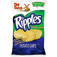 Old Dutch Potato Chips Ripple French Onion - 8 Oz - Image 2