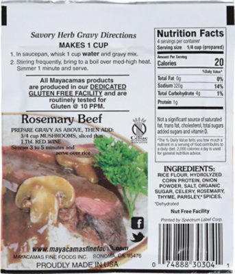 Mayacamas Gravy Mix Savory Herb - 0.8 Oz - Image 6