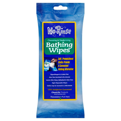 No Rinse Bathing Wipes - Each