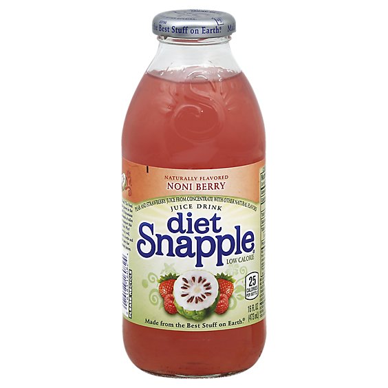 Snapple Diet Juice Drink Noni Berry - 16 Fl. Oz.