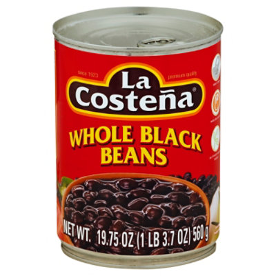 La Costena Beans Black Whole Can - 19.75 Oz - Image 1