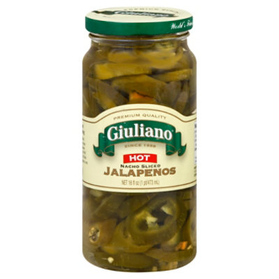 Giuliano Jalapenos Nacho Sliced Hot - 16 Fl. Oz. - Image 1