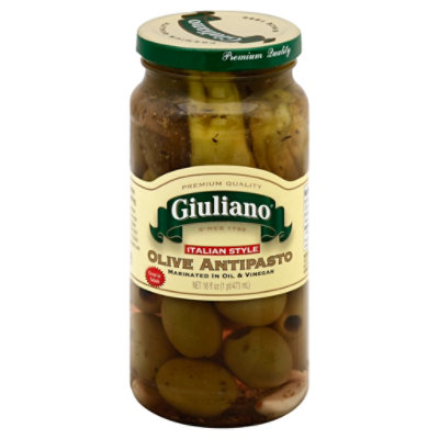 Giuliano Olives Antipasto Italian Style - 16 Fl. Oz.