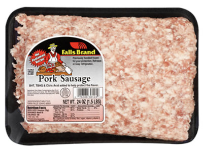 Falls Brand Pork Sausage Tray Pack - 1.5 Lb - Image 1