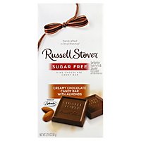 Russell Stover Milk Chocolate WithAlmonds Bar Sugar Free - 2.875 Oz - Image 1