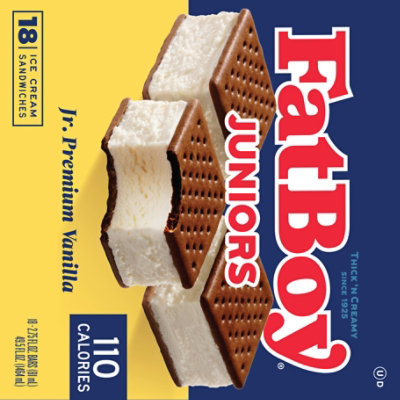 FatBoy Vanilla Jr. Ice Cream Sandwich - 18-2.75 Oz - Image 6