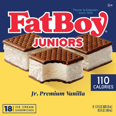 FatBoy Vanilla Jr. Ice Cream Sandwich - 18-2.75 Oz - Image 2