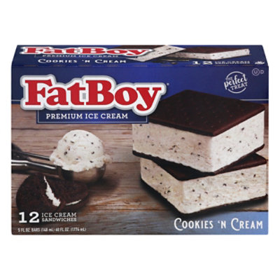 FatBoy Cookies And Cream Ice Cream Sandwich - 12-5 Oz - Image 3