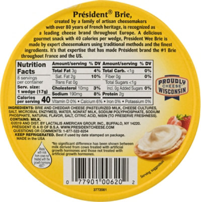 President Brie Cheese Wheel - 9 Oz - Image 6