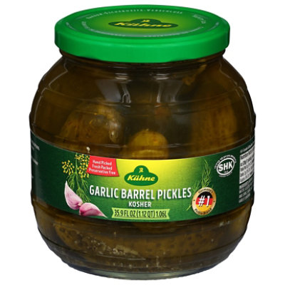 Kuhne Pickles Barrel Garlic - 35.9 Fl. Oz. - Image 1