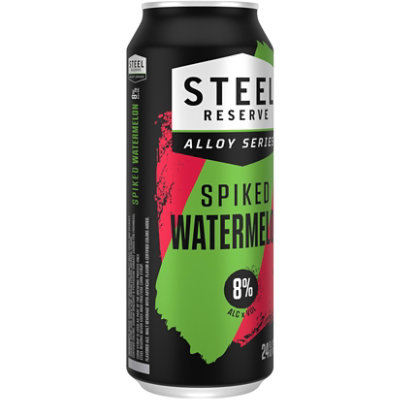 Steel Reserve Spiked Watermelon Flavored Malt Beverage Beer 8% ABV Can - 24 Fl. Oz. - Image 3