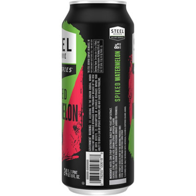 Steel Reserve Spiked Watermelon Flavored Malt Beverage Beer 8% ABV Can - 24 Fl. Oz. - Image 4