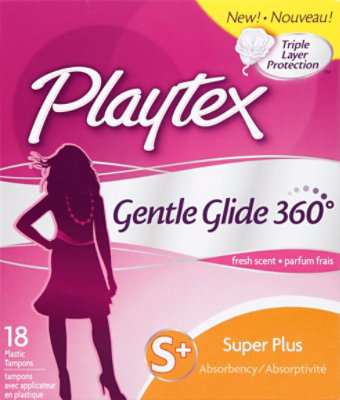 Playtex Super Plus Gentle Glide Deodorant Tampons - 18 Count