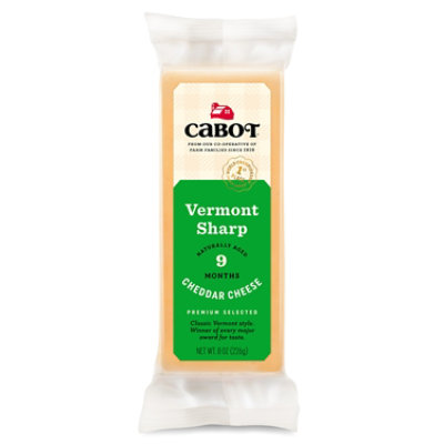 Cabot Creamery Sharp Yellow Cheddar - 8 Oz - Image 1