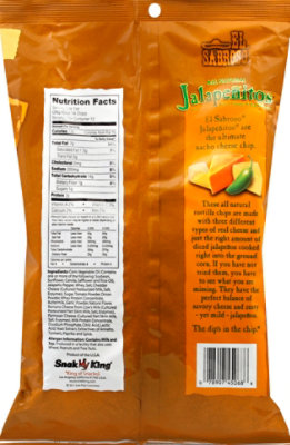 El Sabroso Tortilla Chips 3 Chips & Jalapeno Flavored - 12 Oz - Image 3