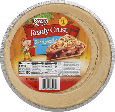 Keebler Ready Crust Pie Crusts Shortbread 9 Inch - 6 Oz - Image 1