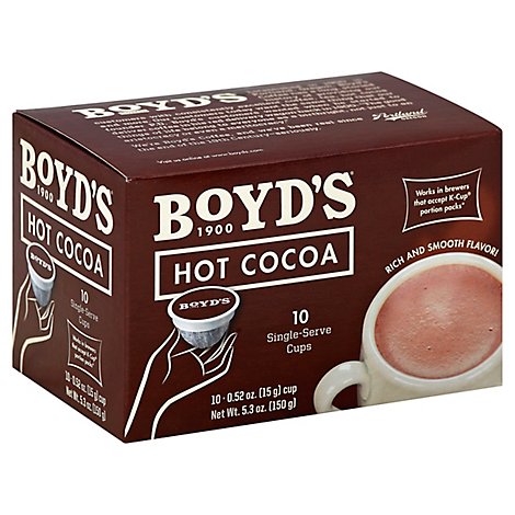 Boyds Coffee Cocoa Hot - 10-0.52 Oz