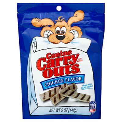 Canine Carry Outs Dog Snacks Chicken Flavor Bag - 5 Oz