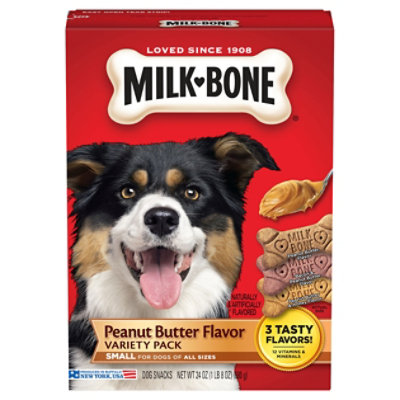 Milk-Bone Flavor Snacks Dog Snacks For All Sizes Small Peanut Butter Variety Pack - 24 Oz - Image 3