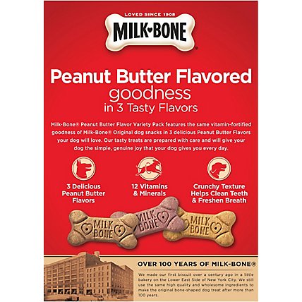 Milk-Bone Flavor Snacks Dog Snacks For All Sizes Small Peanut Butter Variety Pack - 24 Oz - Image 3