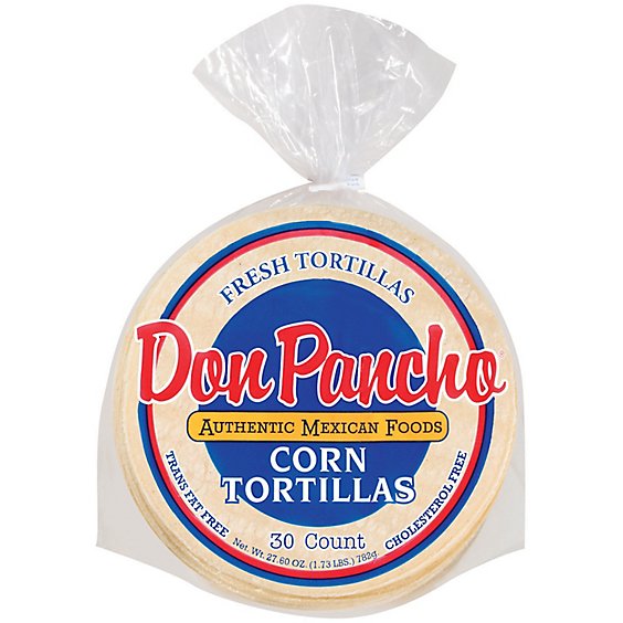 Don Pancho Tortillas Corn Bag 30 Count - 27.6 Oz