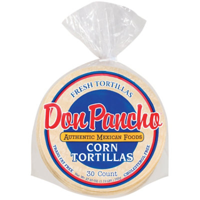 Don Pancho Tortillas Corn Bag 30 Count - 27.6 Oz