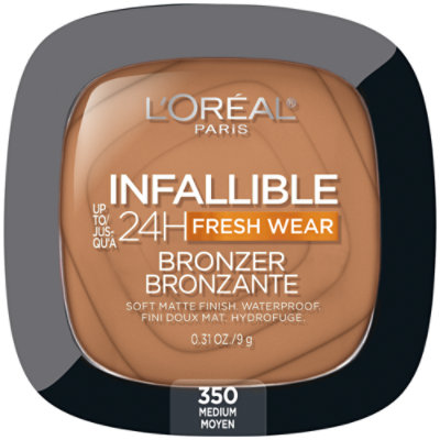 L'Oreal Paris Infallible Up to 24 Hour Fresh Wear Soft Matte Medium Bronzer - 0.31 Oz - Image 1