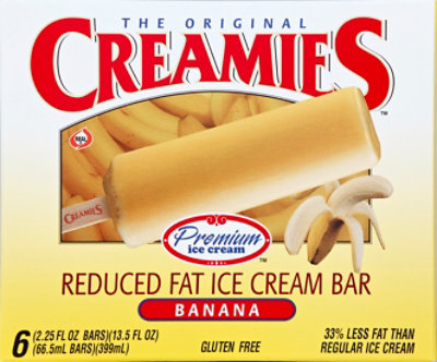 Creamies Ice Cream Bar Reduced Fat Banana - 6-2.25 Oz - Image 2