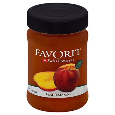 Favorit Preserves Swiss Peach-Mango - 12.3 Oz - Image 1