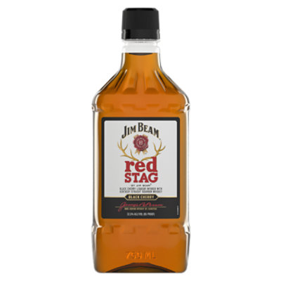 Red Stag by Jim Beam Black Cherry Kentucky Straight Bourbon Whiskey 70 Proof Traveler - 750 Ml. - Image 1