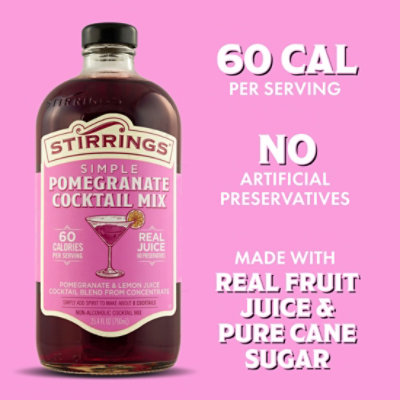 Stirrings Cocktail Mix Simple Pomegranate Martini - 750 Ml - Image 2