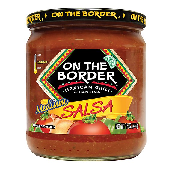 On The Border Salsa Medium Jar - 16 Oz