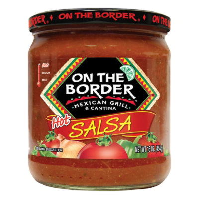 On The Border Salsa Hot Jar - 16 Oz - Image 2