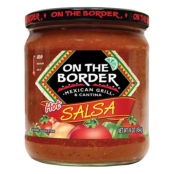 On The Border Salsa Hot Jar - 16 Oz