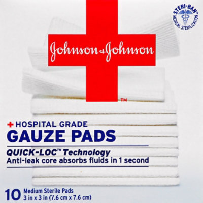 Johnson & Johnson Steripads 3 X 3 Inch - 10 Count - Image 2