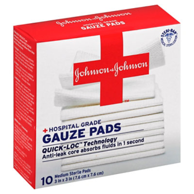 Johnson & Johnson Steripads 3 X 3 Inch - 10 Count