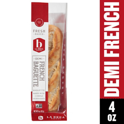 La Brea Bakery Bread French Baguette Demi - 4 Oz